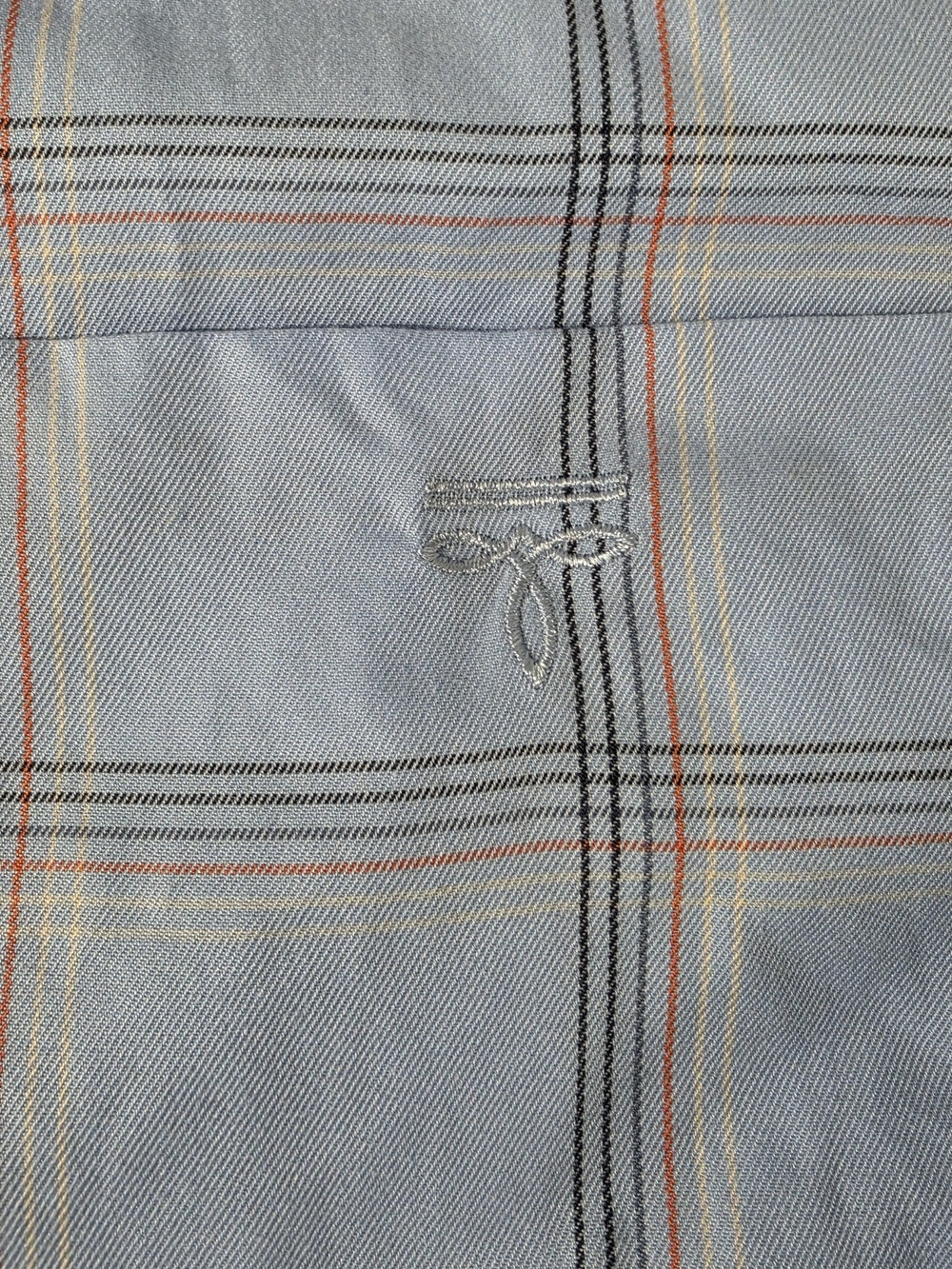 Lucchese Classics Men's Large 100% Cotton Plaid Western Dress Shirt Light Blue - Picture 8 of 10